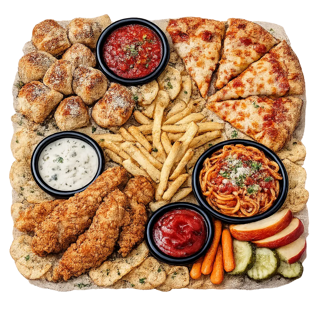 Mellow Mushroom Kids Menu featuring kid-friendly pizza and meals.