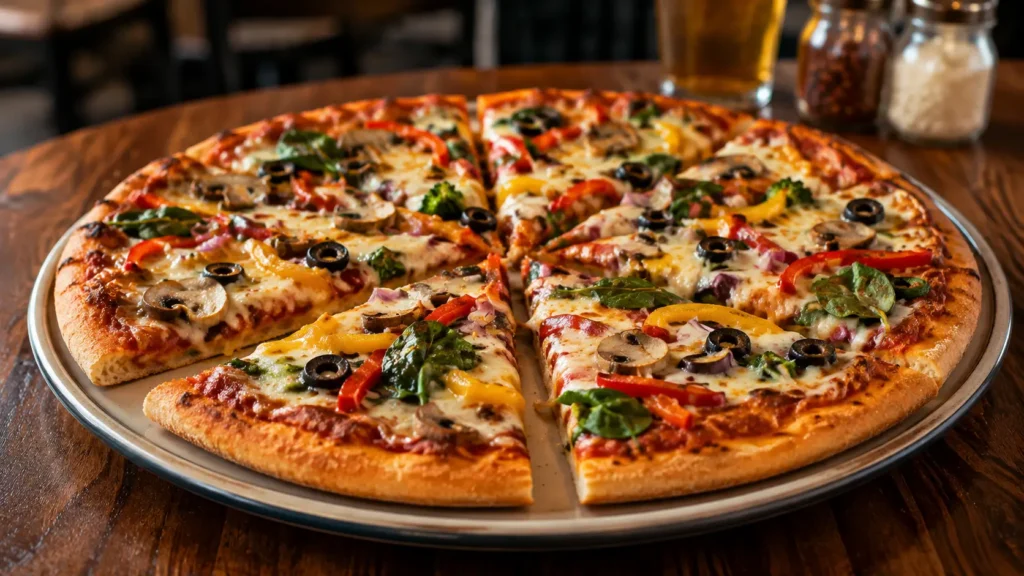 Mellow Mushroom certified gluten-free pizza with fresh toppings 