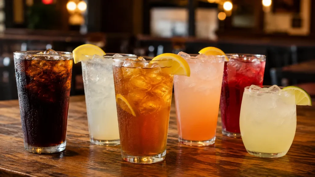 Mellow Mushroom drinks menu with refreshing beverages