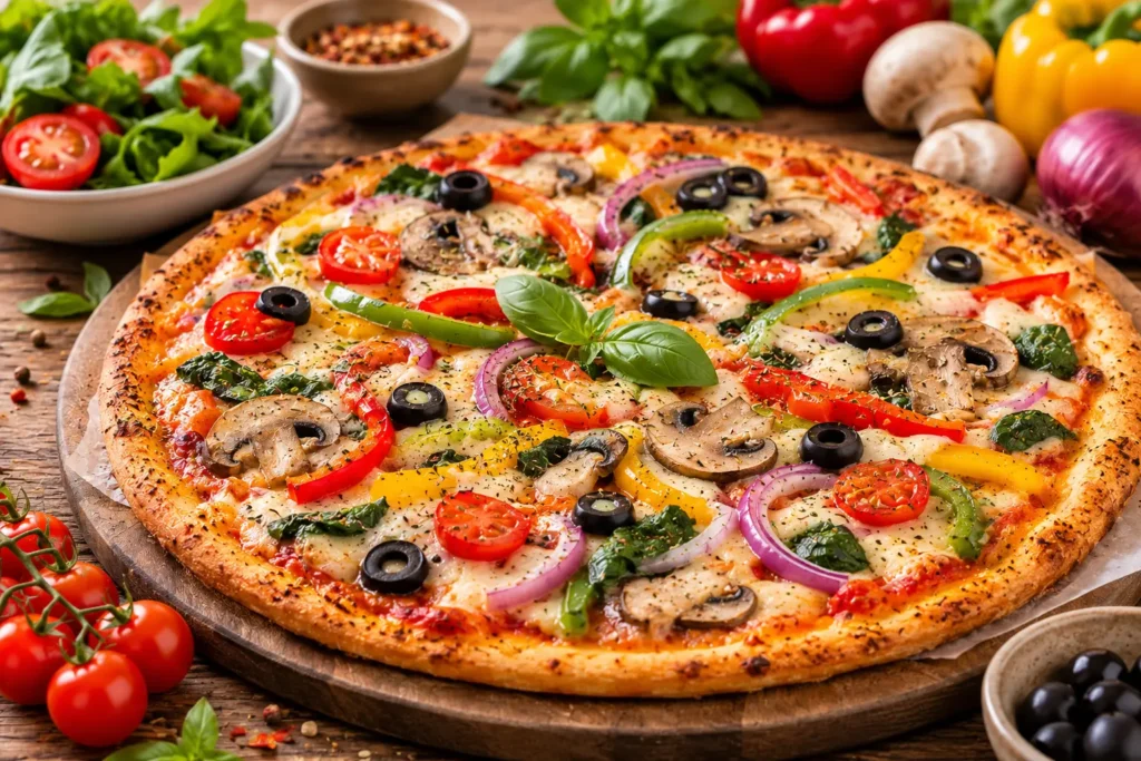Mellow Mushroom gluten-free pizza with fresh toppings