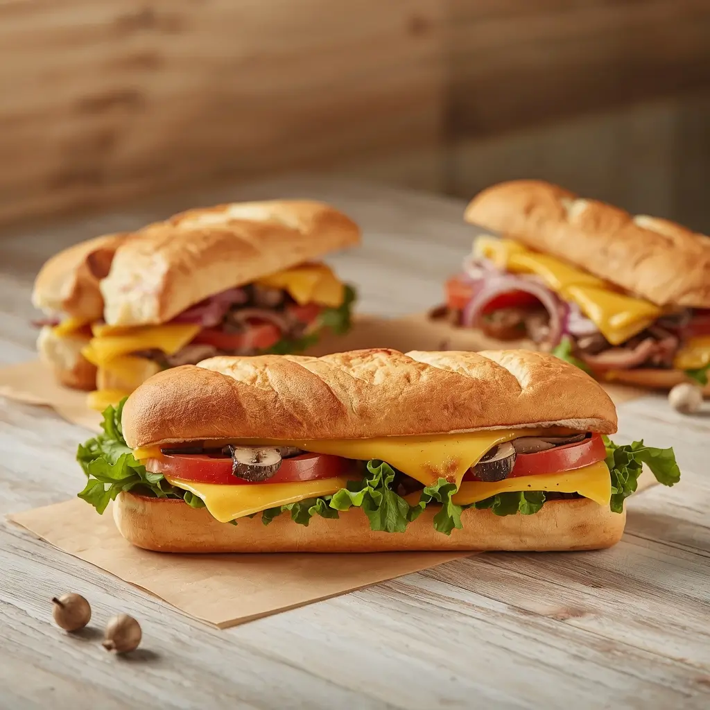 Mellow Mushroom hoagies menu with toasted sandwiches and fresh toppings