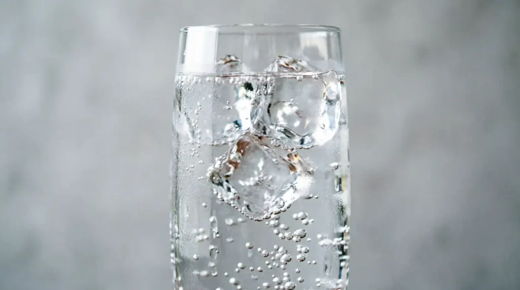 Sparkling Water served chilled at Mellow Mushroom